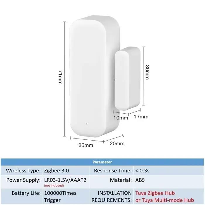 Alarme antivol intelligente Zigbee Tuya pour maison connectée