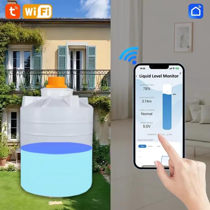 Moray ME201W détection de niveau de réservoir à distance intelligente Smartphone système d'alarme d'eau complet