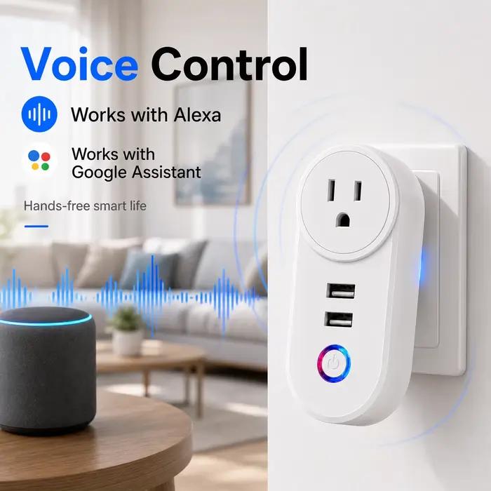 Prise intelligente WiFi avec 2 ports USB
