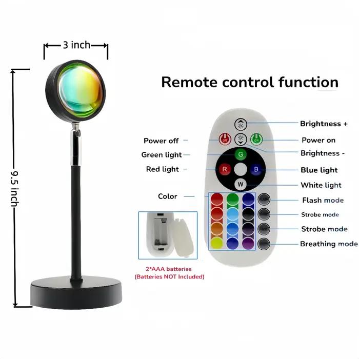 Lampe Coucher de Soleil avec Télécommande