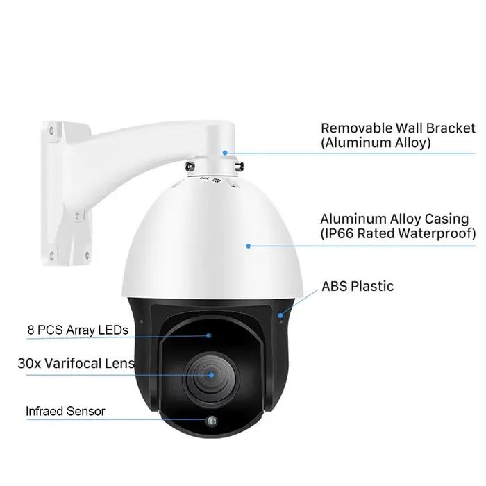 5MP CCTV AHD PTZ sécurité vitesse dôme PTZ caméra 30X zoom optique contrôle analogique mise au point automatique IR vision nocturne AHD BNC HD caméras