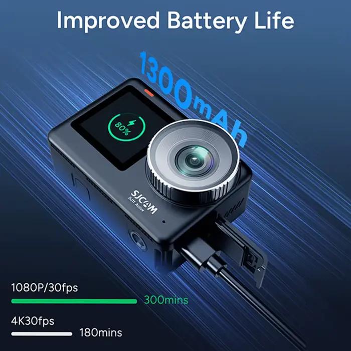 Caméra d'action SJCAM UHD 4K Wifi avec écran tactile de 2