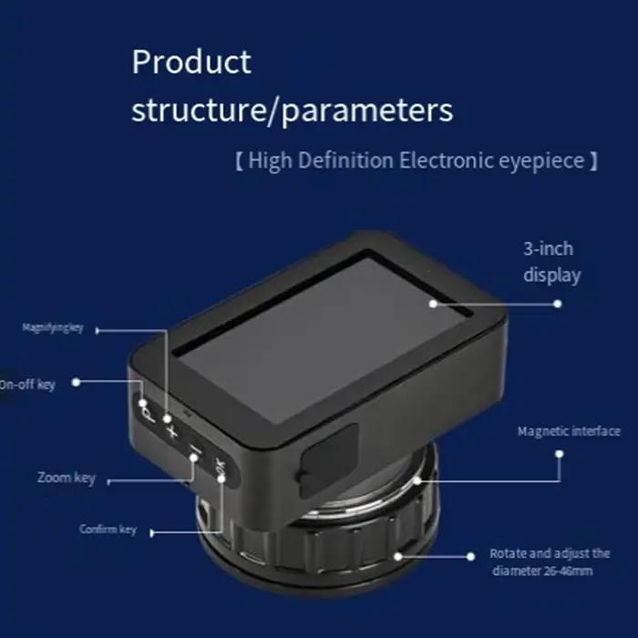ABQR télescope oculaire caméra pour l'astronomie 4K 3In affichage couleur