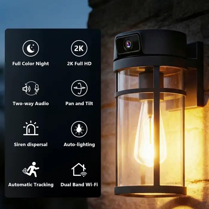 Caméra de sécurité extérieure Jarnex 2K PTZ WiFi avec détection humaine IA