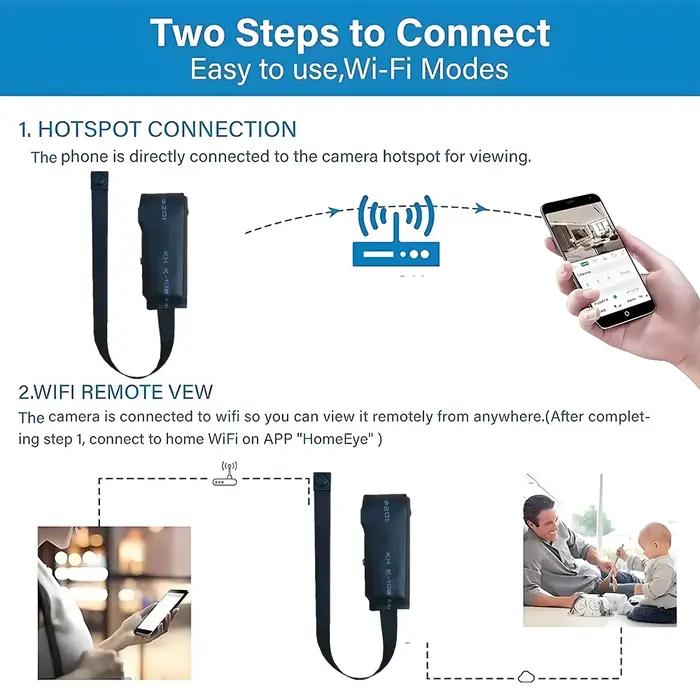Mini caméra WiFi 4K HD nouvellement améliorée