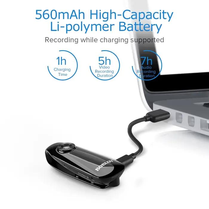 BOBLOV Mini caméra 1080P Full HD