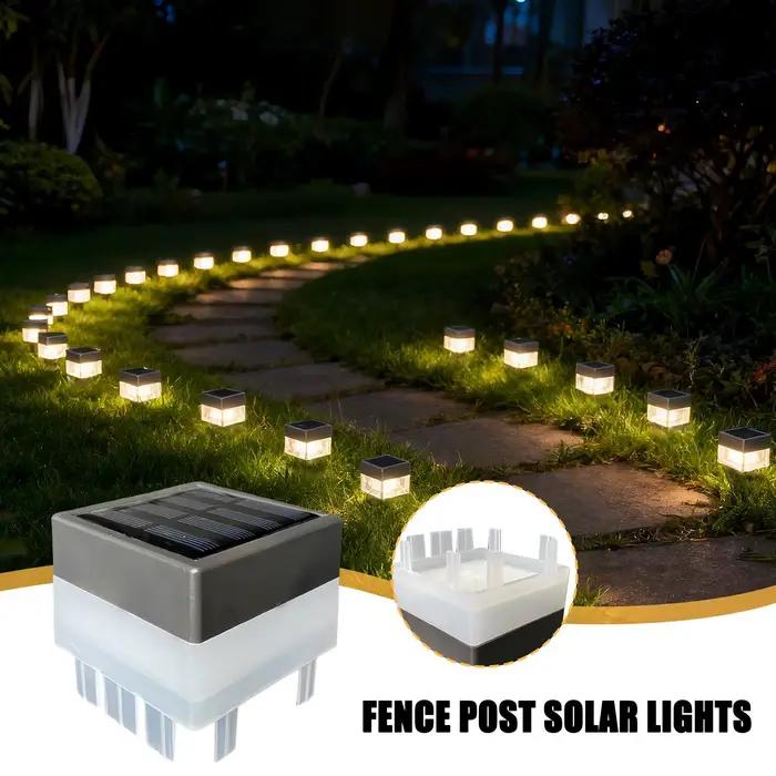 Poteau de clôture lumière solaire moderne sans câblage éclairage