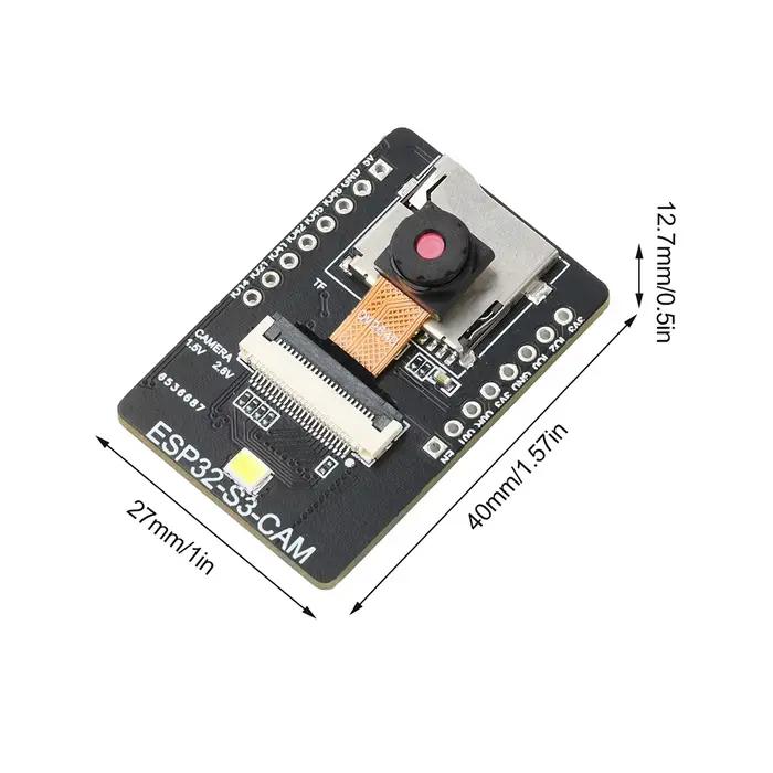 Carte de développement ESP32 S3 CAM WiFi BT avec Module de reconnaissance visuelle associé à une caméra OV2640 Type C