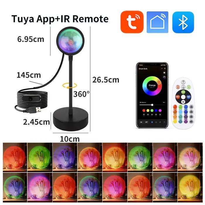 Lampe de coucher de soleil intelligente Tuya USB