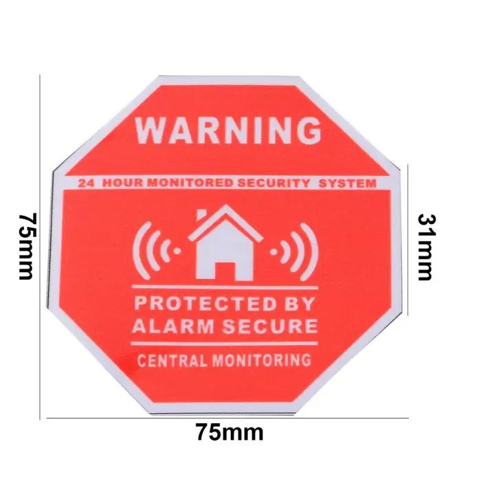 Autocollant d'alarme de sécurité rouge