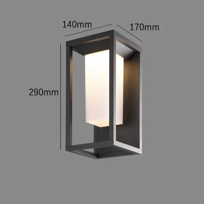 Lampe murale LED solaire extérieure capteur de lumière IP65 étanche jardin porche