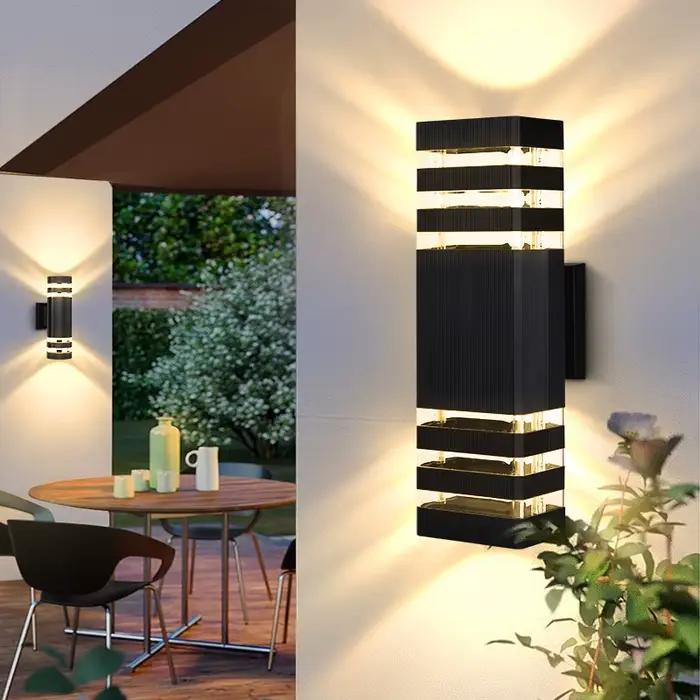 LED appliques extérieures E27 haut vers le bas applique murale extérieure IP65 LED étanche
