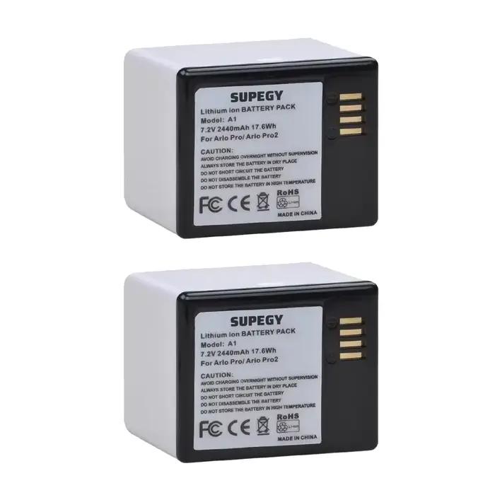 Batterie 2440 mAh + chargeur double USB pour Arlo Pro, Arlo Pro 2 VMA4400