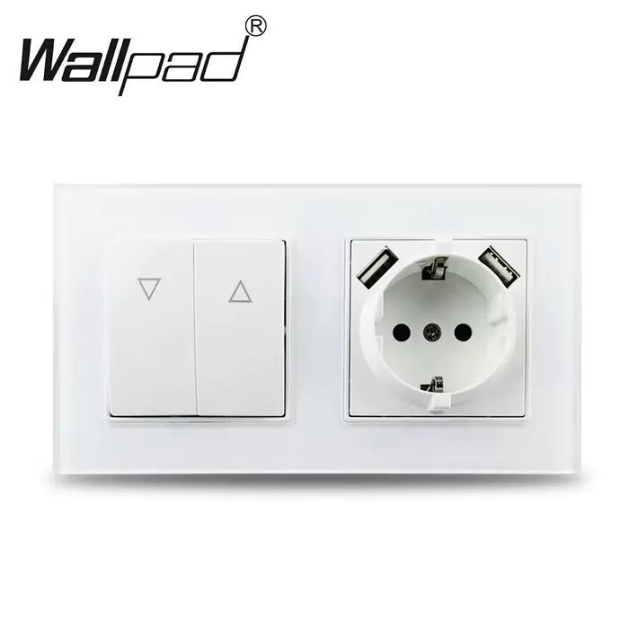 Wallpad – prises blanches ue et interrupteurs tactiles