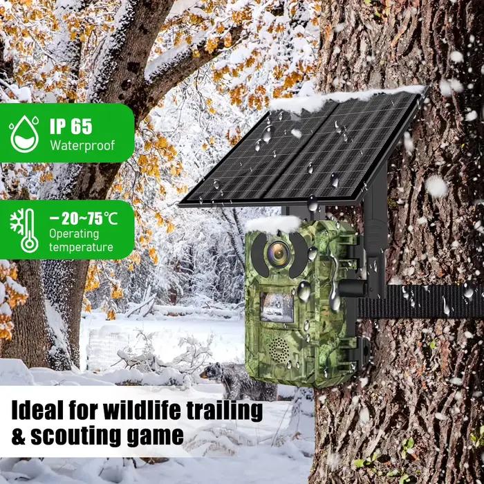 Caméra de chasse UCON APP EU 4G 2K 4W avec batterie 7800mAh