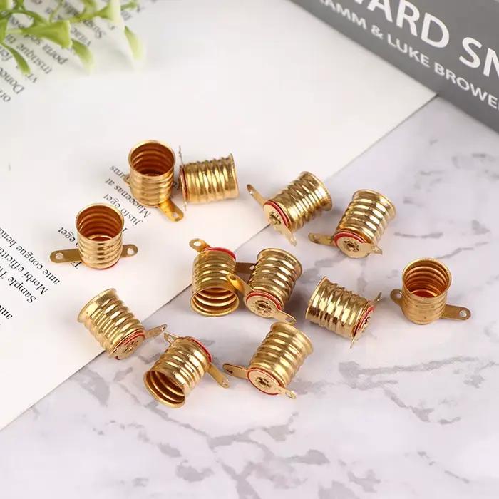 Lot de 10 supports de lampe E10 à vis en cuivre