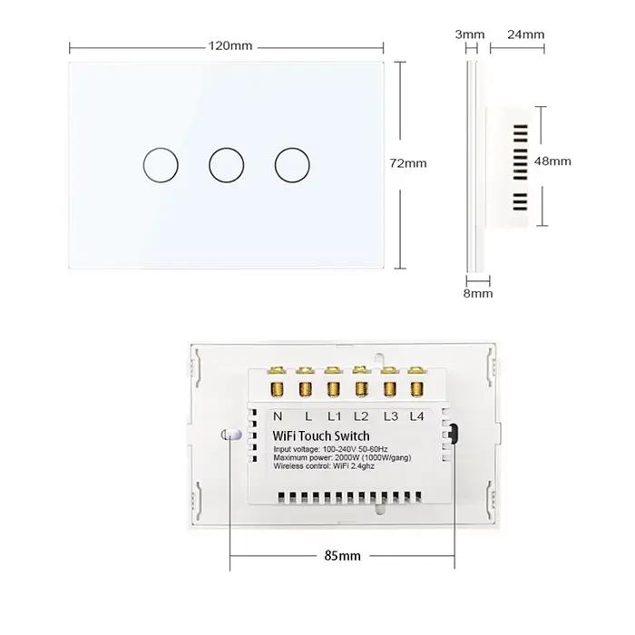 Joli Mural Tactile Sans Fil avec Commande Vocale