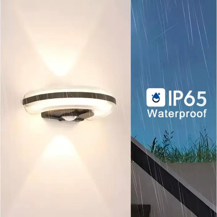 LED applique murale extérieure IP65 étanche en aluminium monté en Surface moderne haut vers le bas
