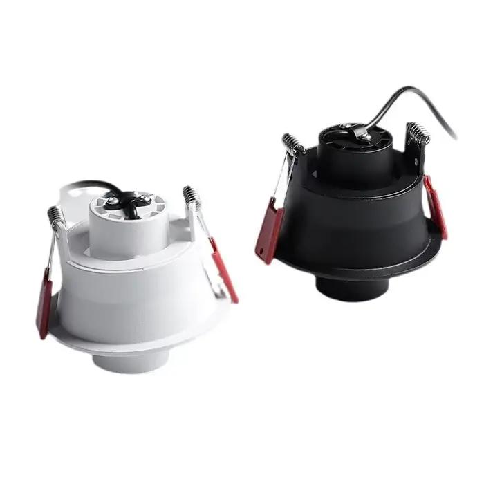Spot lumineux LED encastrable Long 10W12W 15W Dimmable Anti-éblouissement 360 ° Rotation COB puce AC 85-265V plafonnier