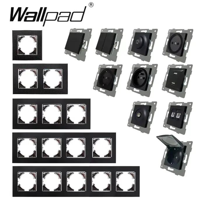 1 2 3 Gang EU interrupteur avec indicateur LED Wallpad verre cristal noir 110 V-250 V 2 voies croix bascule bouton