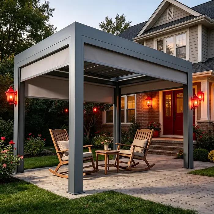 Pergola rétractable, aluminium robuste