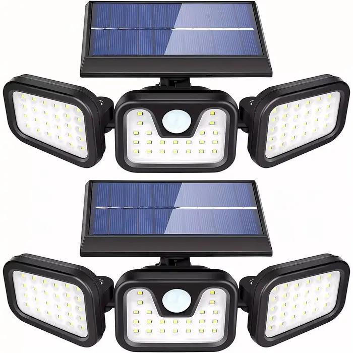 74 LED capteur de mouvement solaire lumière extérieure mur porte d'entrée cour Garage voie éclairage de noël 3 Modes de