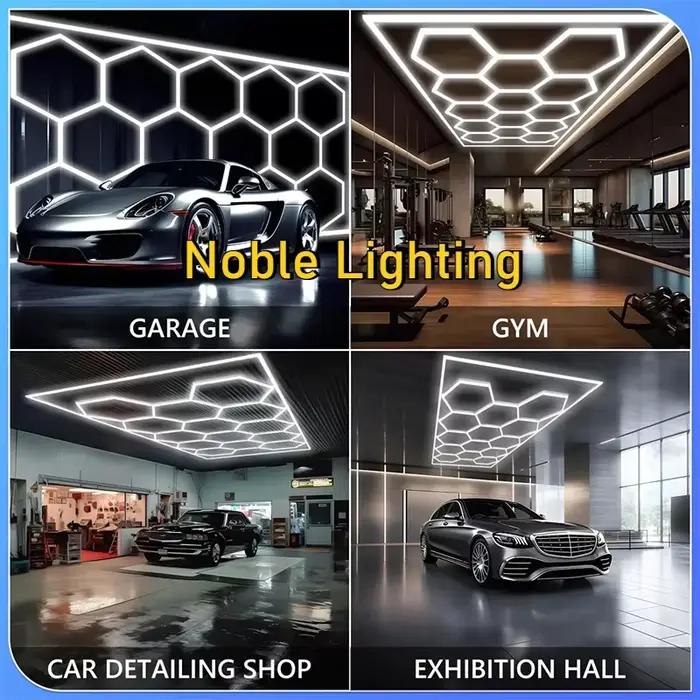 Plafonnier Led hexagonal en nid d'abeille 5000K