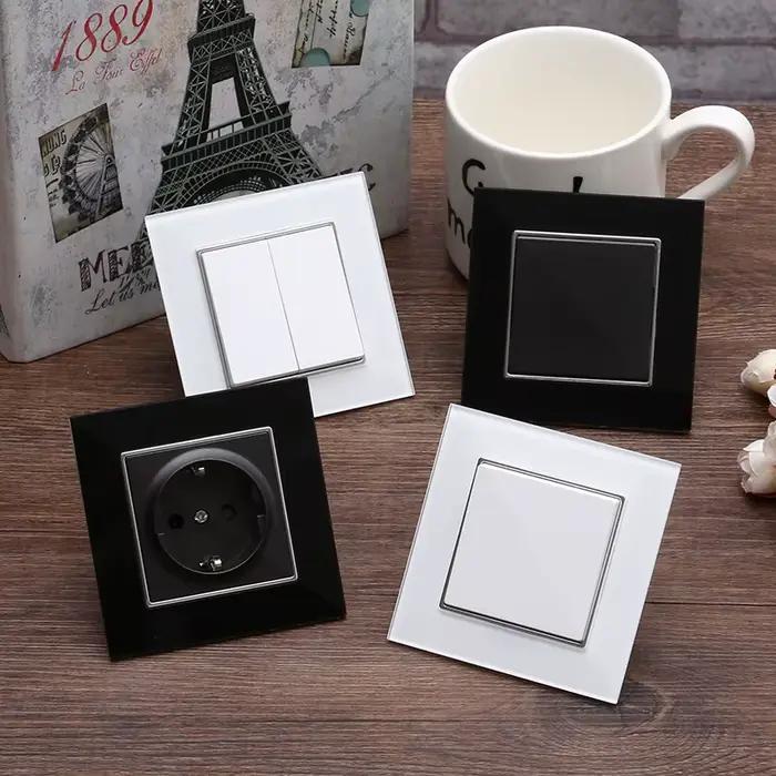 Wallpad – prises blanches ue et interrupteurs tactiles