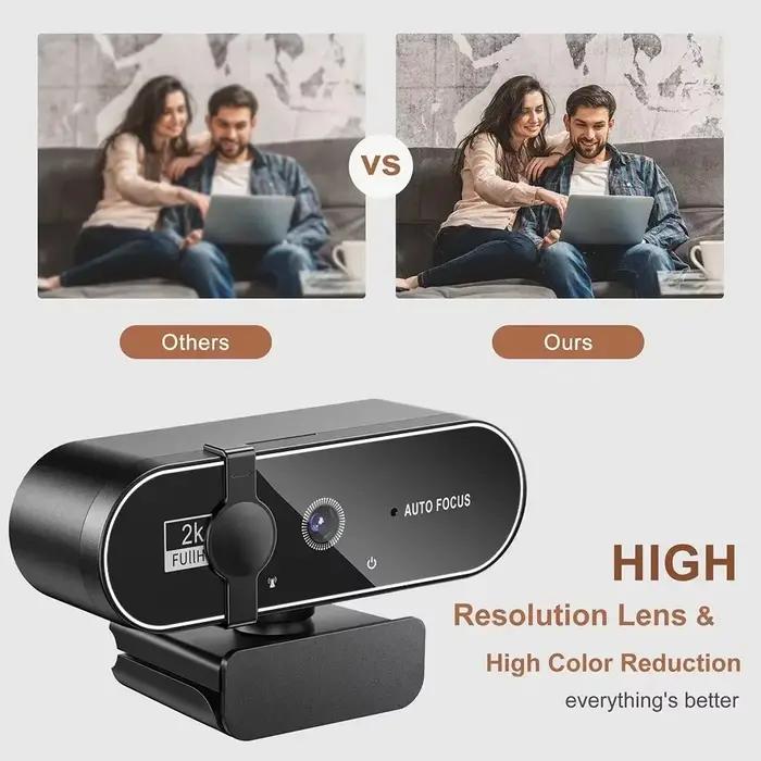 4K 2K 1080P Autofocus Webcam Full HD caméra Web pour ordinateur portable Windows IOS PS5 avec Microphone appel vidéo Gamer spectacle en direct