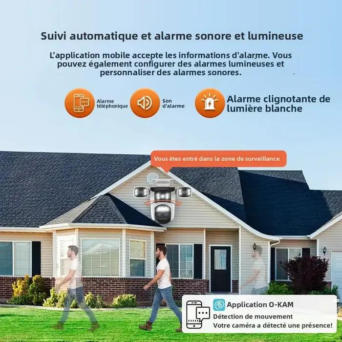 Caméra de sécurité extérieure WiFi LS VISION à trois écrans