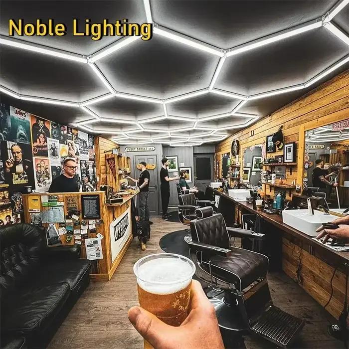 Plafonnier Led hexagonal en nid d'abeille 5000K