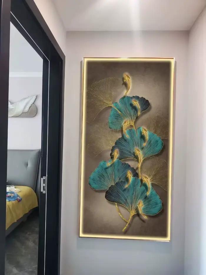 Lumière murale Ginkgo Mural Lampe en céramique plaquée pour salon, salle à manger, chambre et couloir élégante et durable avec certificats CCC, CQC, GS et UL