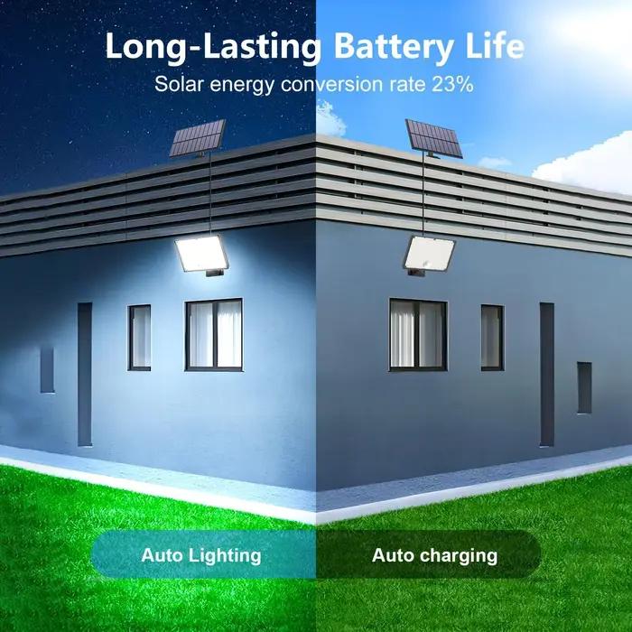 Lampe solaire extérieure à détecteur de mouvement 400 LED