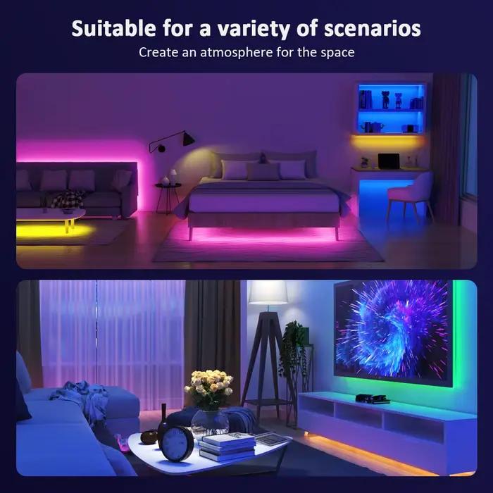Bande lumineuse LED RVB, 1m-30m, 16 millions de couleurs, 3535 V, 5V, éclairage de bande, division itude, proxy de document, fête à la maison