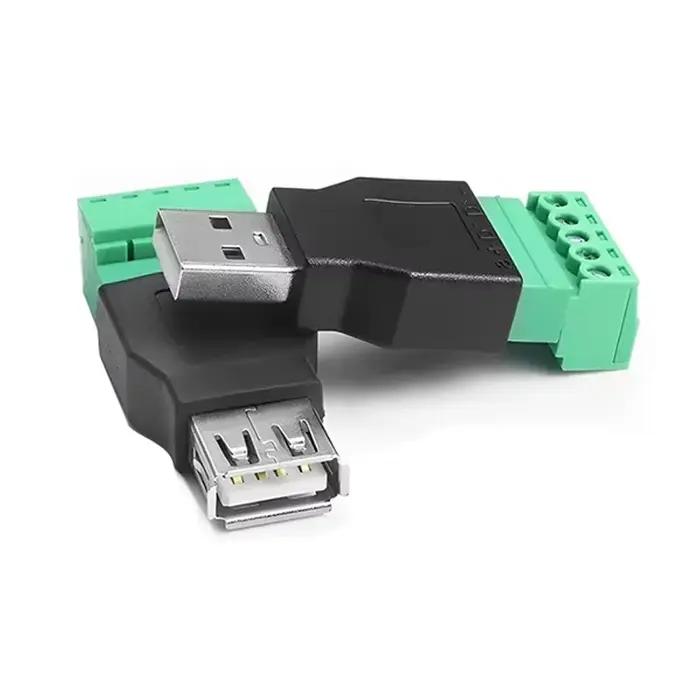 Connecteur USB 2.0 de type avec borne à vis à 5 broches
