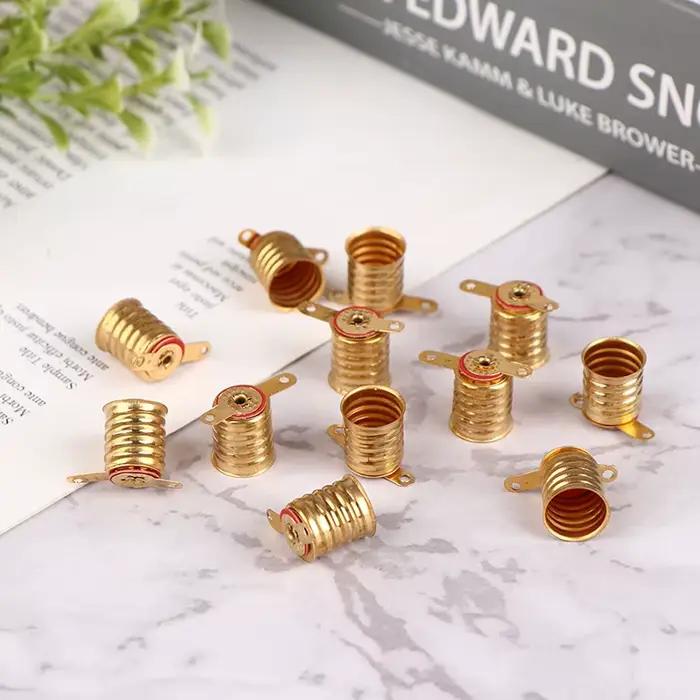 Lot de 10 supports de lampe E10 à vis en cuivre