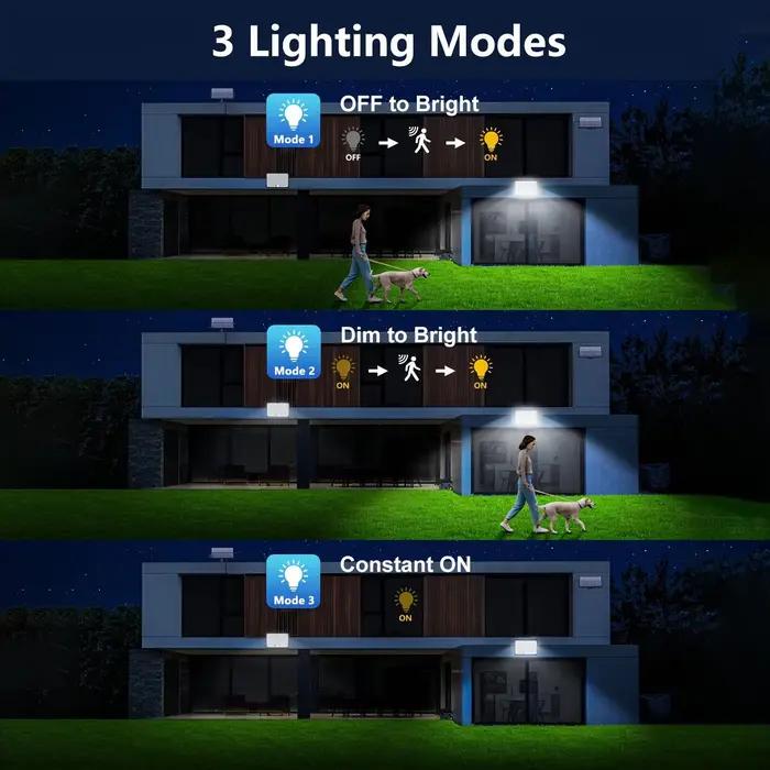 Lampe solaire extérieure à détecteur de mouvement 400 LED