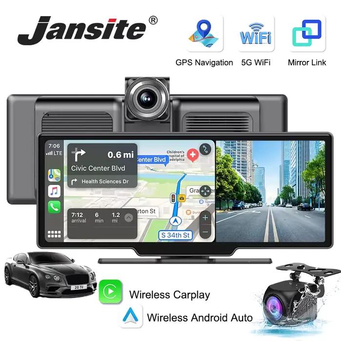 10.26 ''Tape Cam 4K voiture miroir lecteur vidéo sans fil Carplay Android Auto GPS
