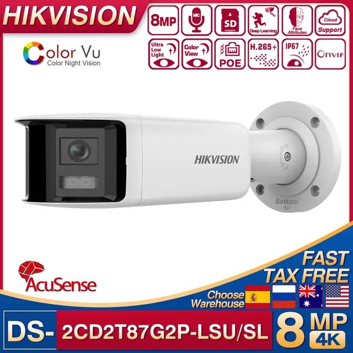 HIKcig8MP 4K Guardian Camera DS-2CD2T87G2P-LSU/S 2-Way Audio Strobe Light