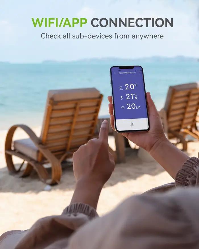 Hub WiFi RAINPOINT, compatible avec l'application HomGar