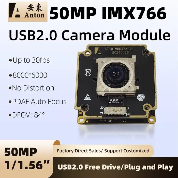 Module de caméra USB2.0 8000 x 6000 IMX766 50MP avec autofocus PDAF