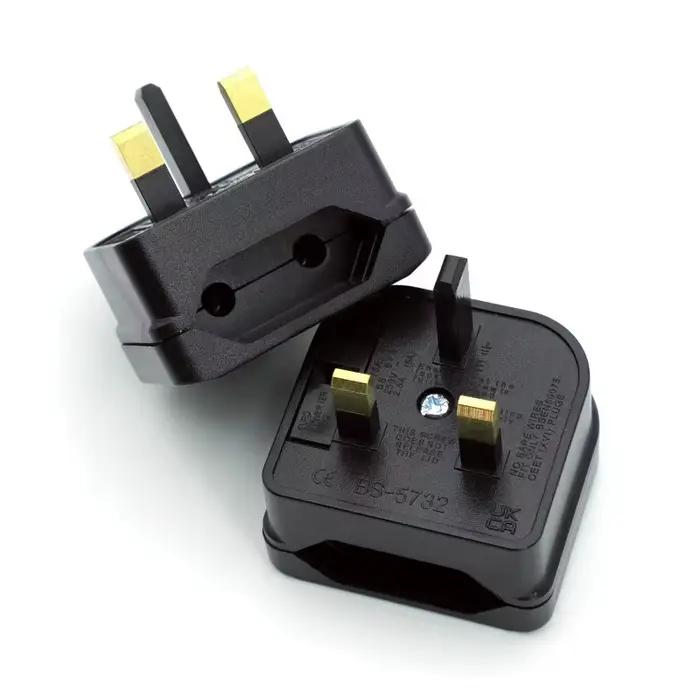 Adaptateur de prise Euro EU vers UK avec fusible 3A/5A/13A