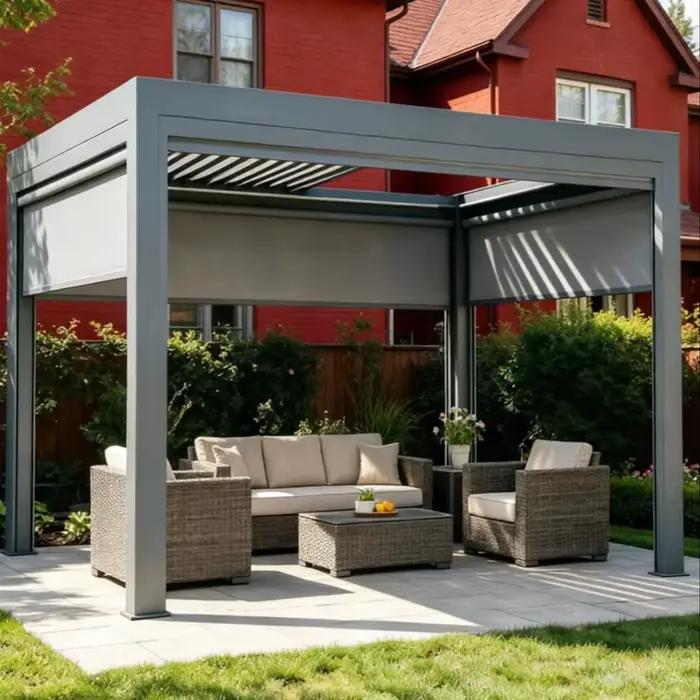 Pergola rétractable, aluminium robuste