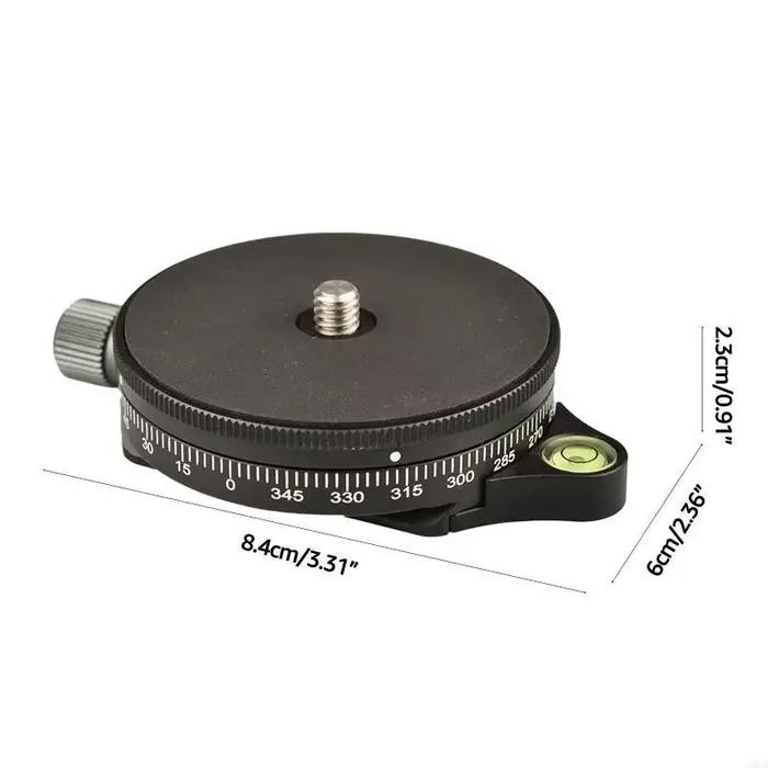 60 Camera Panoramic Panning Base avec plaque type ARCA-SWiss avec niveau bulle