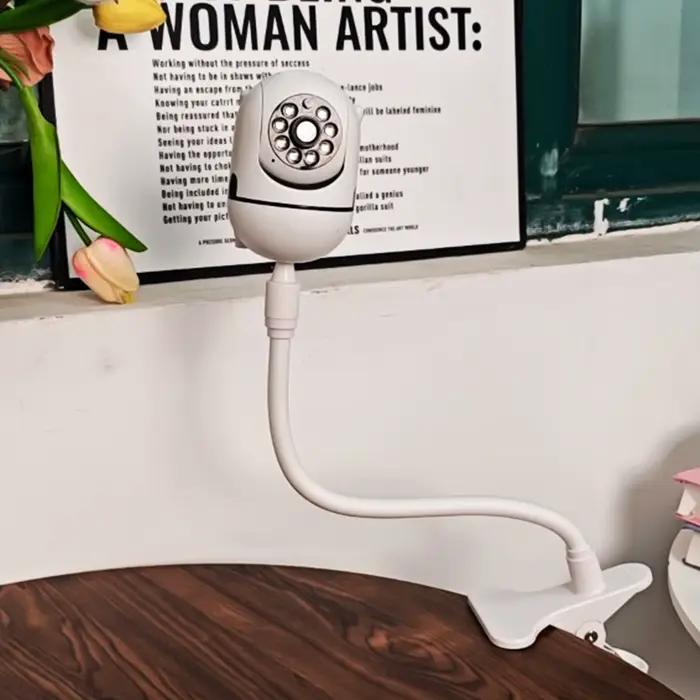 Support de caméra flexible et pliable pour moniteur de bébé et webcam à clipser facilement pour une maison sécurisée et moderne