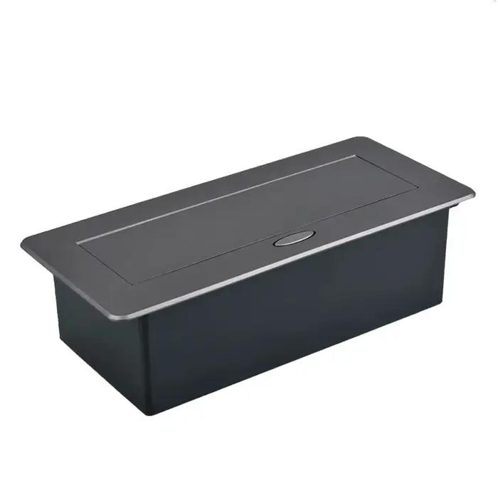 Prise pop-up multifonctionnelle à hauteur lente avec USB/HDMI-prise de bureau de conférence intégrée en alliage d'aluminium