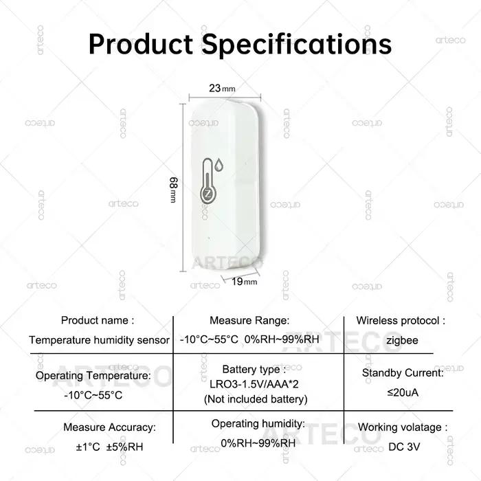 Zigbee – capteur intelligent de température et d'humidité