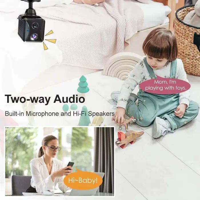 Ubox 5MP HD 4G Sim Mini caméra à faible consommation d'énergie WiFi Batterie 2400mAh