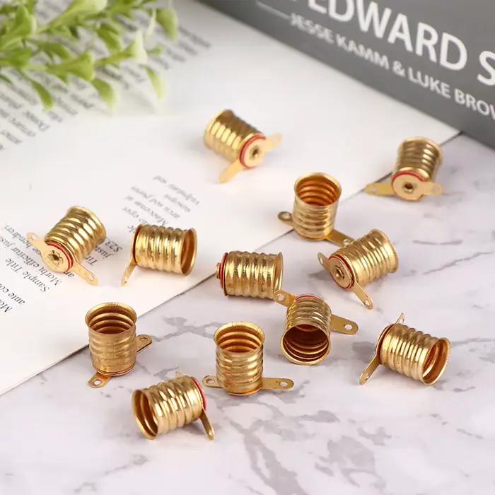 Lot de 10 supports de lampe E10 à vis en cuivre