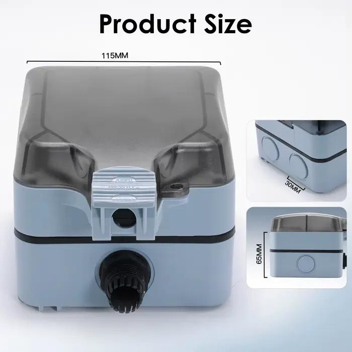 Prise simple étanche BSEED pour extérieur étanche IP66 avec bouton marche arrêt pour résidentiel usage général sécurité et design élégant